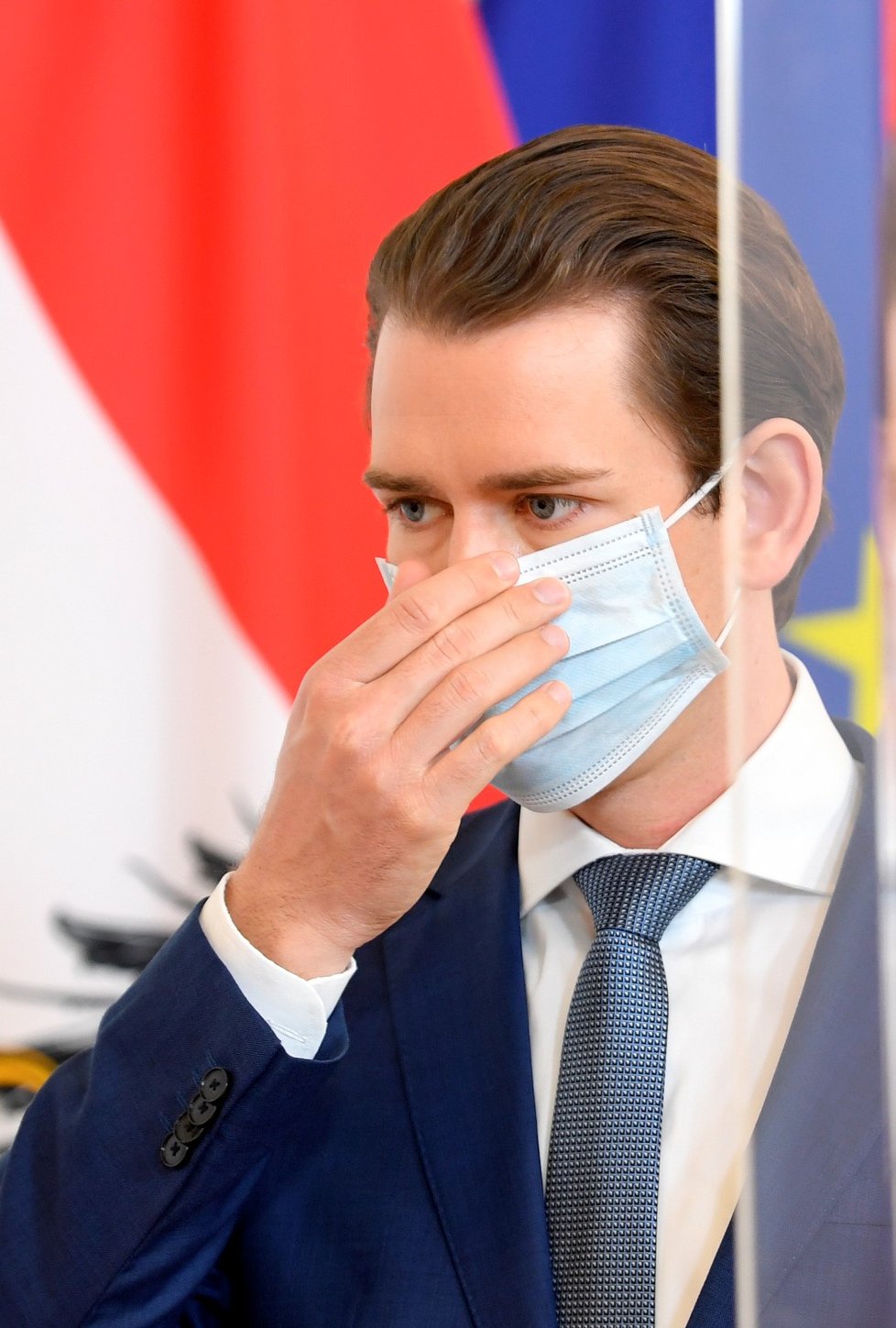 Rakouský kancléř Sebastian Kurz. (14. 4. 2020)