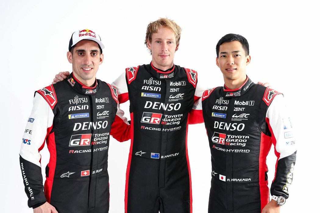Sébastien Buemi, Brendon Hartley a Ryo Hirakawa