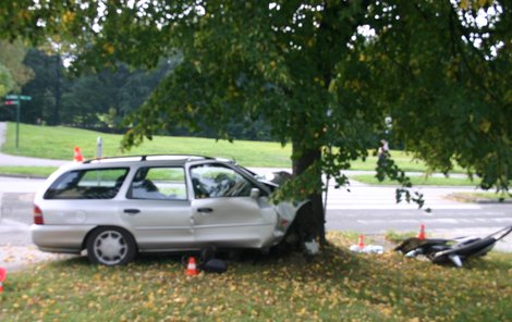 Sebevrah rozbil auto, sám přežil.