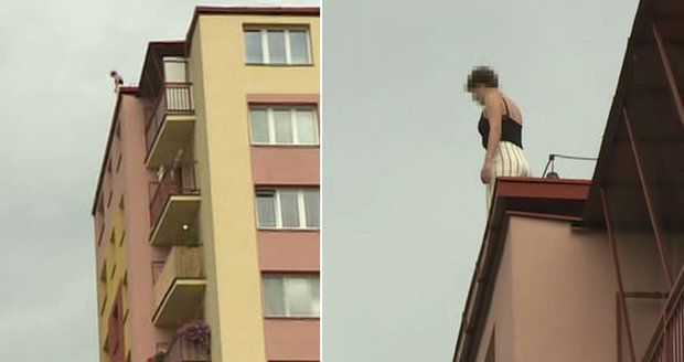 Žena v Pardubicích hrozila, že skočí ze střechy paneláku. Vyjednavačka se jí to snažila rozmluvit
