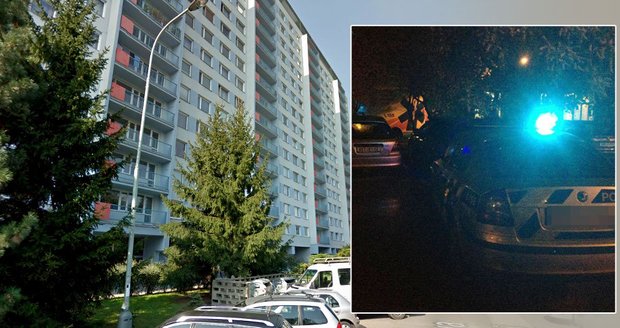 V Kobylisích skočila či vypadla žena z okna ve 14. patře paneláku. Policisté pracují s verzí, že šlo o sebevraždu