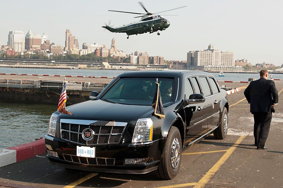 Obamova prezidentská limuzína.