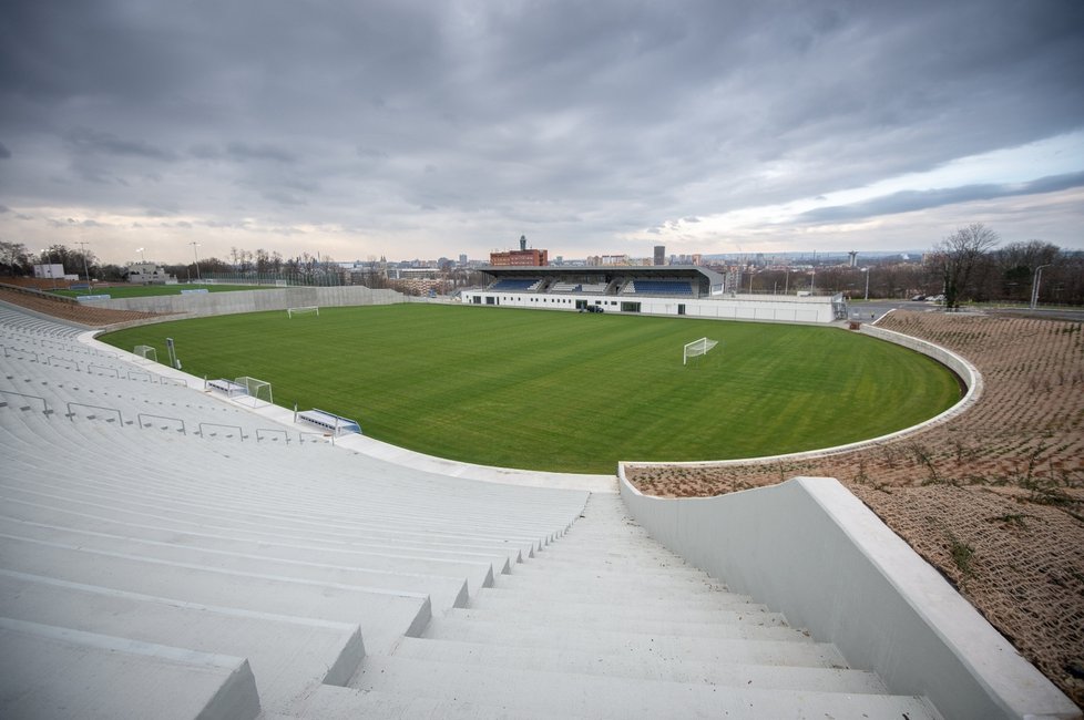 Současná podoba stadionu Bazaly po rekonstrukci.