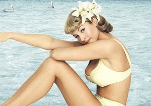Modely na pláž v šedesátých letech.