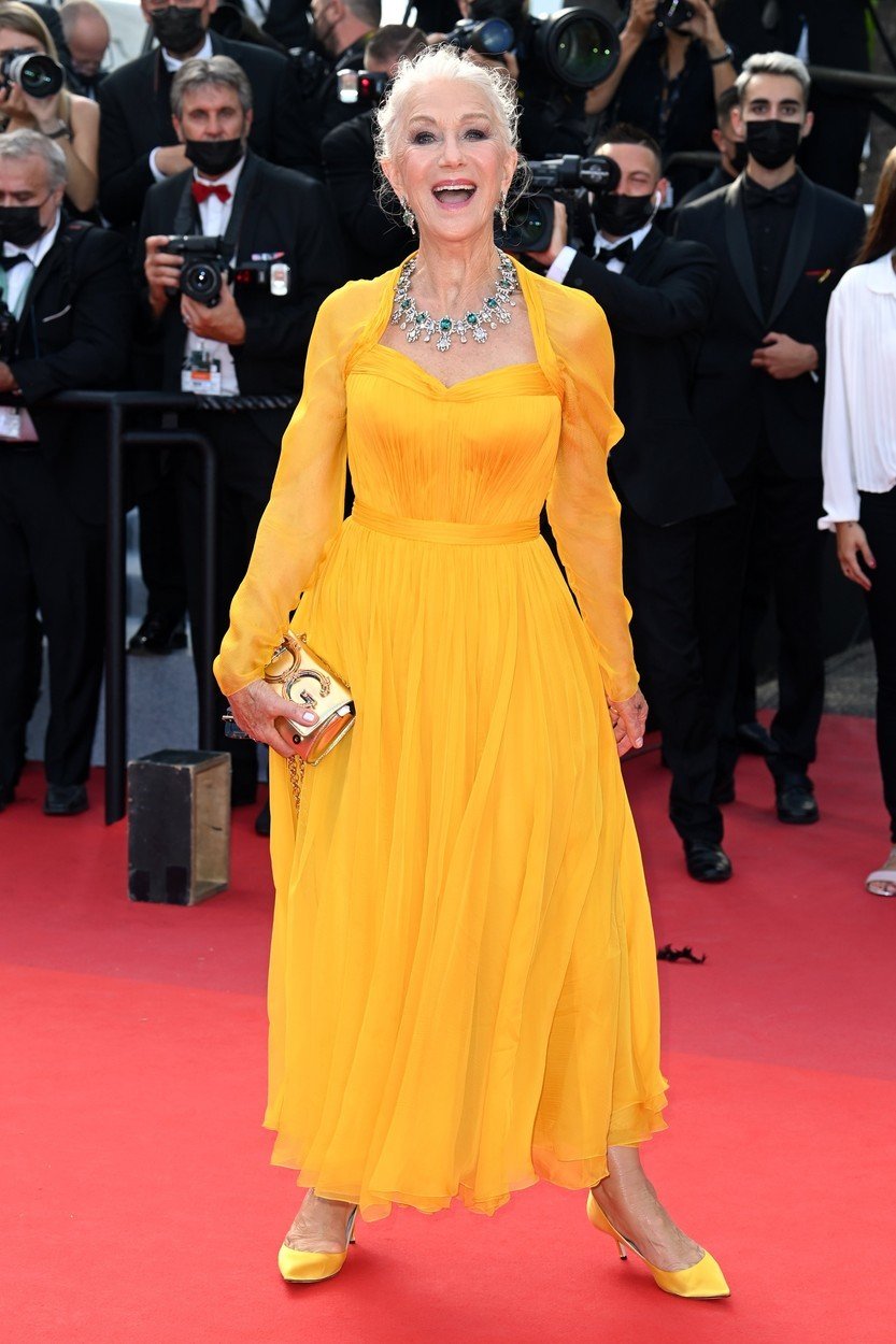 Helen Mirren na filmovém festivalu v Cannes