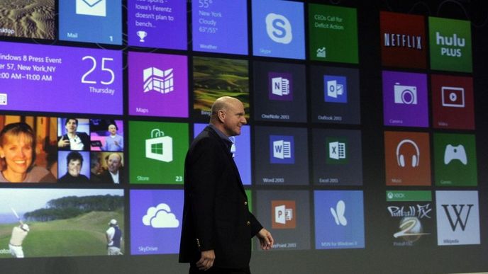Šéf Microsoftu Steve Ballmer představuje nové Windows 8.
