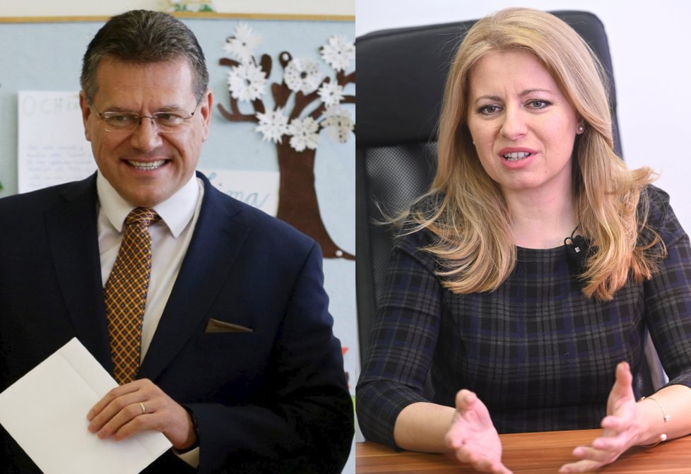 Prezidentské volby na Slovensku: Maroš Šefčovič a Zuzana Čaputová