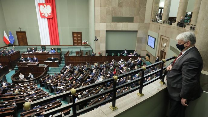 Plenární síň polského sejmu