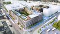 Vizualizace severní části developerského projektu Smíchov City v Praze 5. Vizualizace severní části developerského projektu Smíchov City v Praze 5.