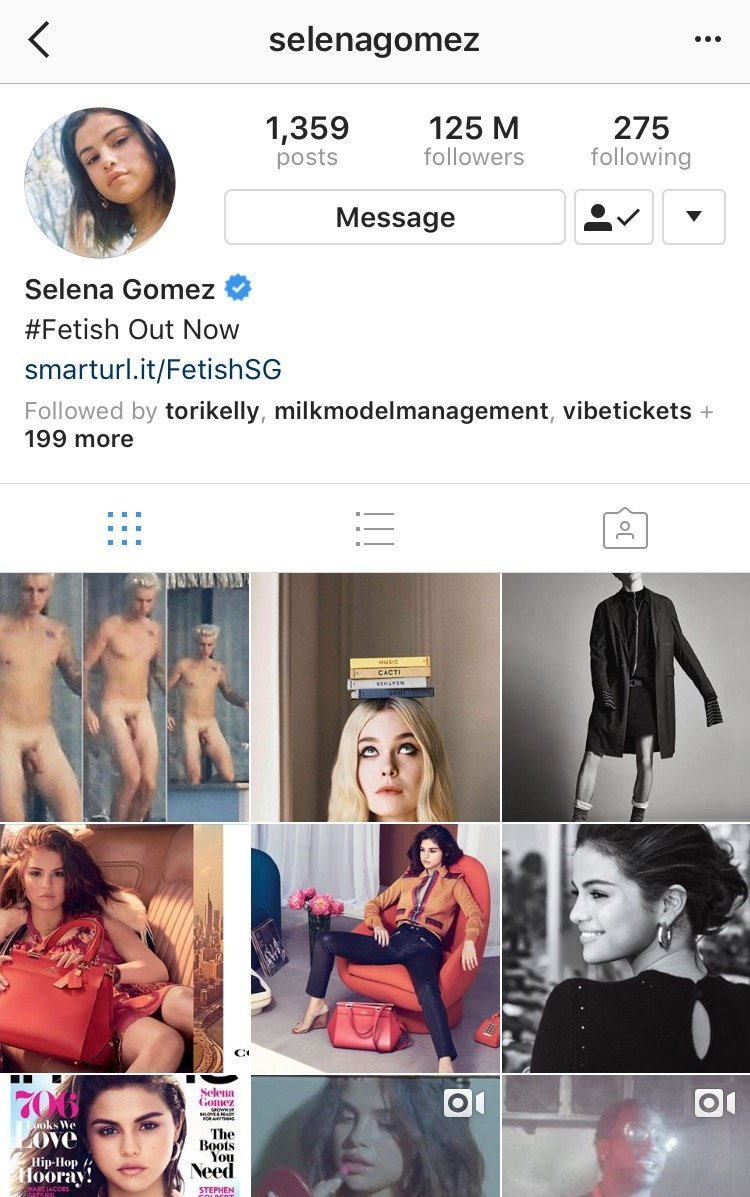 Hacknutý instagram Seleny Gomez