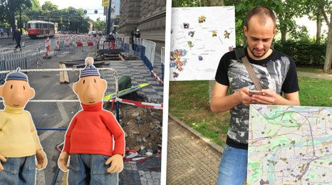 Mapy míst, kde najdete nejvíc Pokémonů! A jak Pat a Mat opravují chodníky v Praze