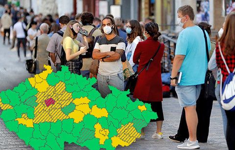 Česko zoranžovělo: Po Praze a středních Čechách se nákaza šíří na severu i Zlínsku