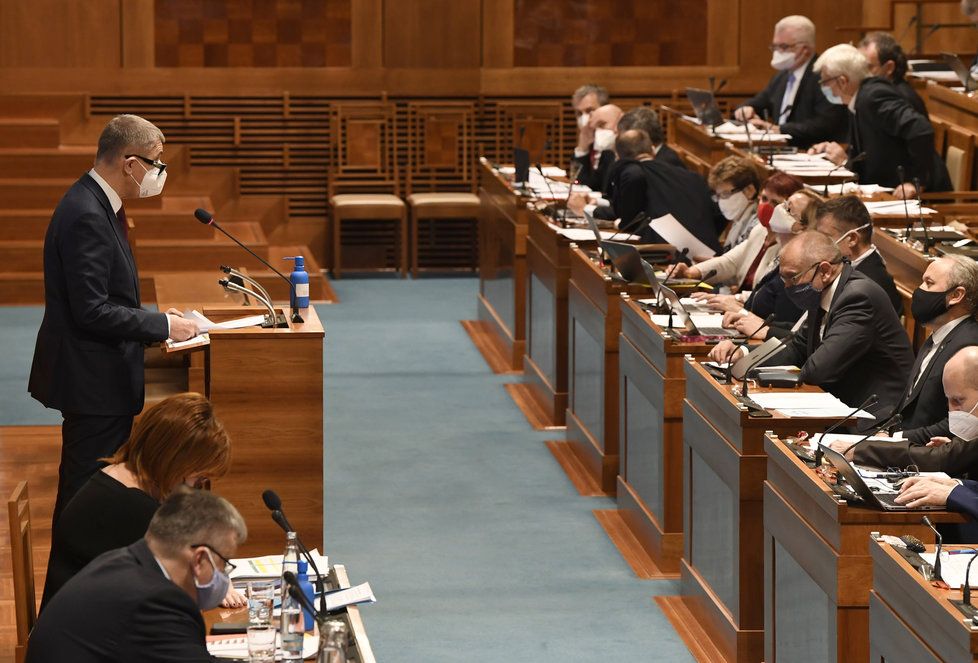 Jednání Senátu o daňovém balíčku: Premiér Andrej Babiš (ANO) (10.12.2020)