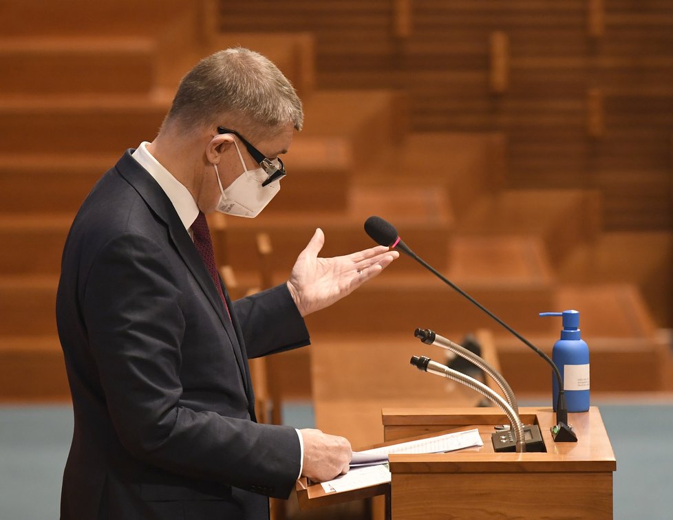 Jednání Senátu o daňovém balíčku: Premiér Andrej Babiš (ANO) (10.12.2020)