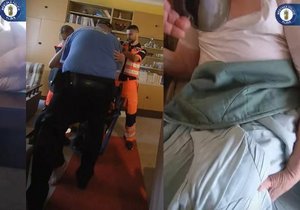 Strážníci pomohli zraněné seniorce, ležela v bytě v Plzni několik dnů.