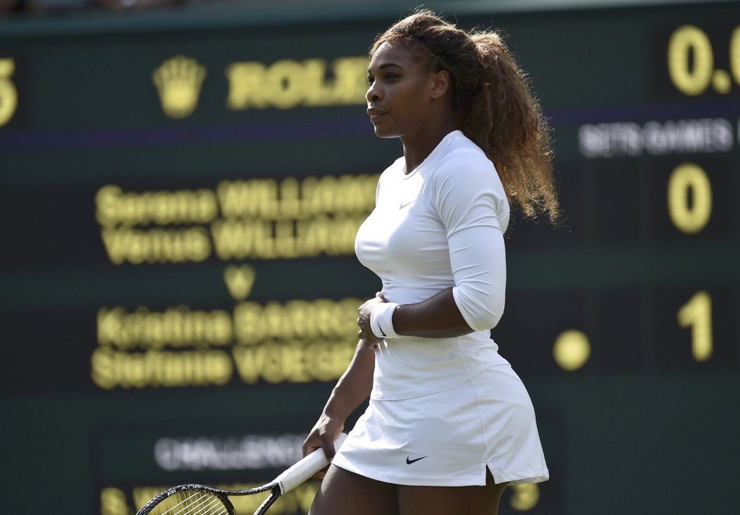 Serena hrála jako omámená: Čtyři dvojchyby a krach v slzách
