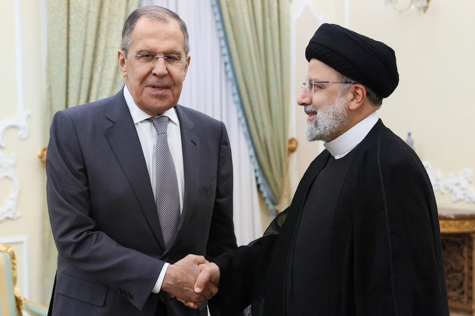Ruský ministr zahraničí Sergej Lavrov na návštěvě v Teheránu (23.10.2023)
