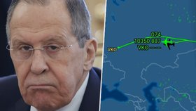 Letadlo s ruským ministrem zahraničí Sergejem Lavrovem se v půlce cesty do Pekingu vrátilo.