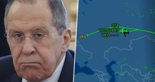 Záhadná „otočka“ Lavrova: Letadlo s Putinovým mužem se v půlce cesty do Pekingu vrátilo