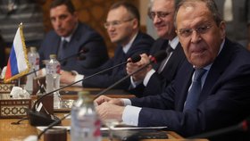 Ruský ministr zahraničí Sergej Lavrov na návštěvě Egypta (24.7.2022)