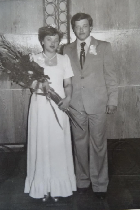 Snímek ze svatby Sergeje a Zlatice. Jsou spolu už 40 let.