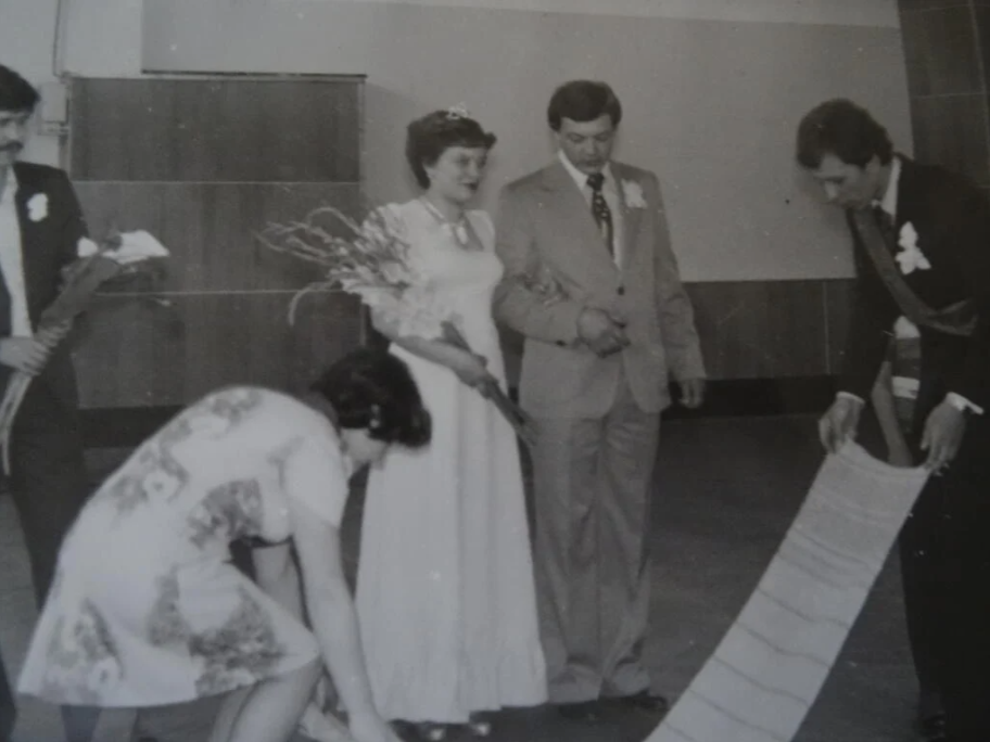 Snímek ze svatby Sergeje a Zlatice. Jsou spolu už 40 let.