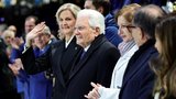 Italský prezident Sergio Mattarella na zahájení olympiády (6.2.2026)