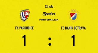 SESTŘIH: Pardubice - Baník 1:1. Nůžky Černého, bod hostům trefil Cadu