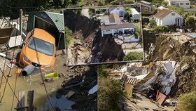 Sedmičlenná rodina zůstala na ulici: Vysněný dům se jim zřítil z útesu