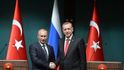 Vladimir Putin a Recep Tayyip Erdogan