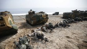 Jednotky USA a Jižní Koreje při společném cvičení