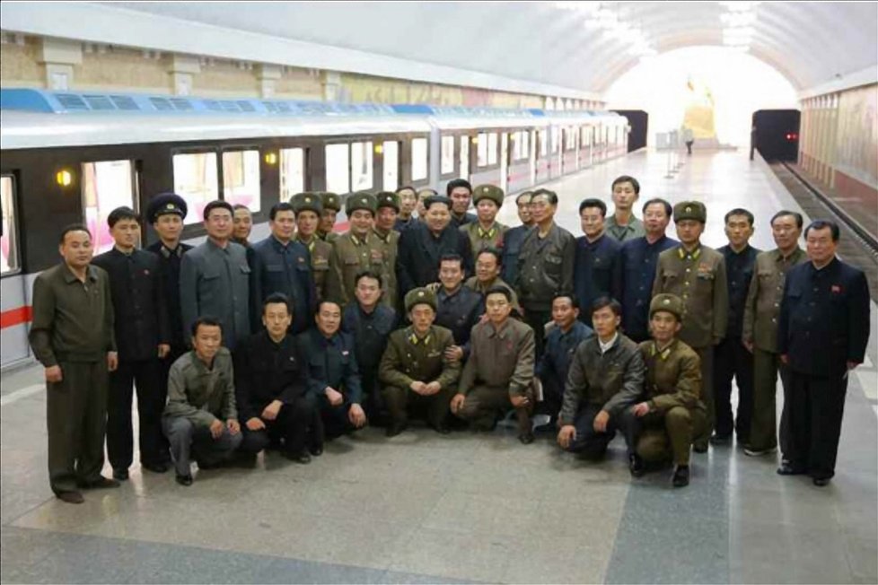 Kim Čong-un v severokorejském metru