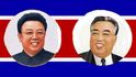 Severokorejští vůdci Kim Čong-il a Kim Ir-sen