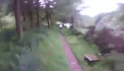 Irští cyklisté natočili při jízdě v lese sexující dvojici.
