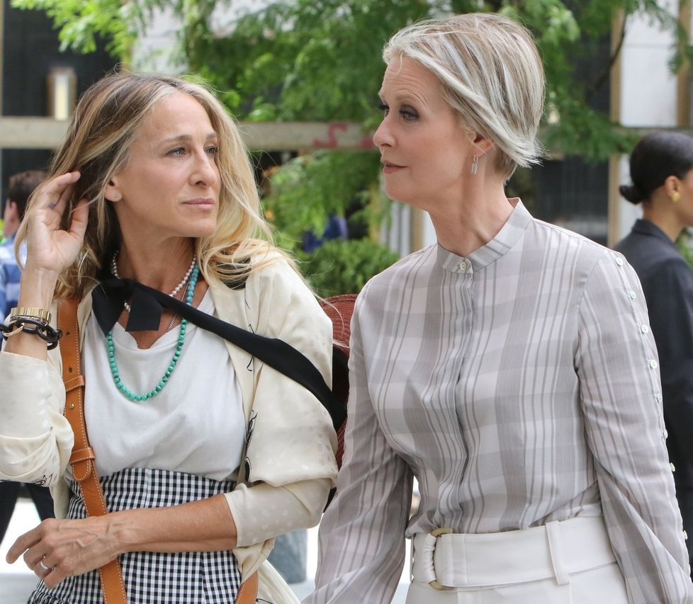 Sarah Jessica Parker, Cynthia Nixon na natáčení nových dílů Sexu ve městě