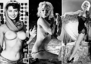 Nezapomenutelné sexbomby: Nahá Marilyn Monroe, Sophia Loren i Brigitte Bardot