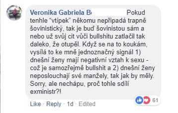 Sexistický vtípek. Marian Jurečka se na svém profilu setkal s kritikou