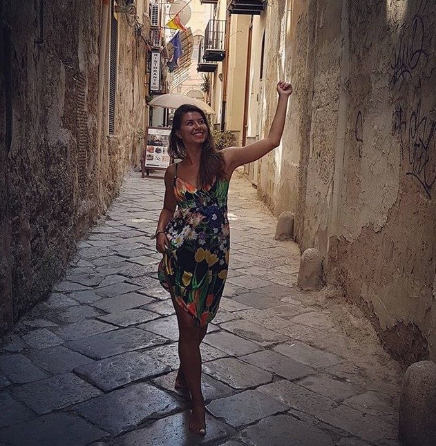 Veronika Lálová na dovolené na Sicílii