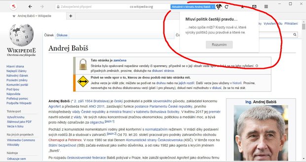 Když si prohlížíte web, kde se píše o nějakém českém politikovi, ozve se v prohlížeči od Seznamu pejsek Krasty