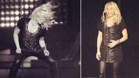 Shakira i přes to, že je těhotná, divoce vyvádí na pódiu