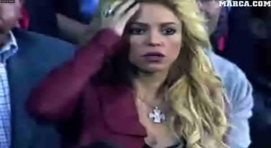 Shakira na Barceloně fandila ze všech sil, ale nebylo jí to nic neplatné.