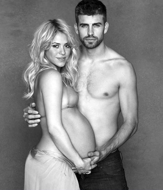 Shakira s přítelem Gerardem Piqué před narozením syna Milana