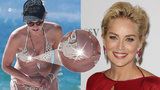 Sharon Stone pustila na pláži v L.A. bradavku na špacír