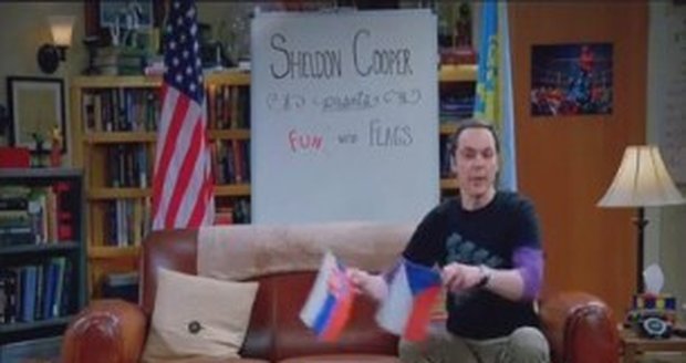 Sheldon Cooper si v seriálu Teorie velkého třesku utahuje z Česka