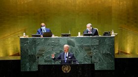 Americký prezident Joe Biden na Valném shromáždění OSN (21. 9. 2021)