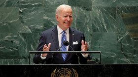 Americký prezident Joe Biden na Valném shromáždění OSN (21.9.2021)