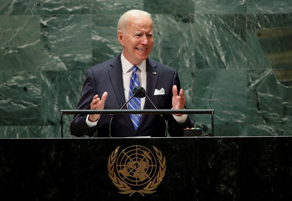 Americký prezident Joe Biden na Valném shromáždění OSN (21.9.2021)