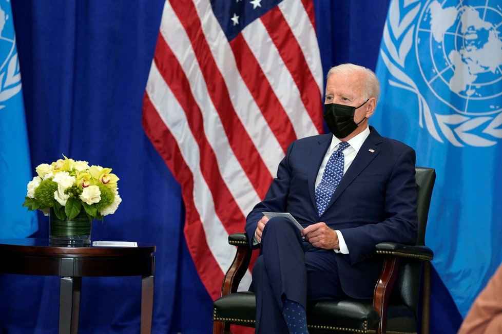 Americký prezident Joe Biden na Valném shromáždění OSN (21.9.2021)