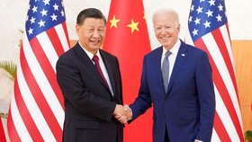 Americký prezident Joe Biden a čínský prezident  Si Ťin-pching (14.11.2022)