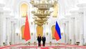 Si Ťin-pching s ruským prezidentem Vladimirem Putinem v Moskvě